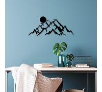Hanah Home Élégant accessoire mural décoratif en métal, noir, 59 x 25 cm, 100% métal (1,5 mm d'épaisseur), montage mural facile, parfait pour la décoration d'intérieur moderne
