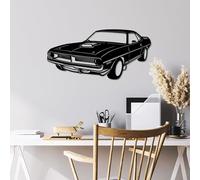 Hanah Home Élégant accessoire mural décoratif en métal, noir, 60 x 29 cm, 100% métal, 1,5 mm d'épaisseur, léger et durable, parfait pour la décoration moderne