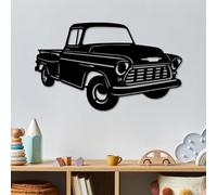 Hanah Home Élégant accessoire mural décoratif en métal, noir, 60 x 36 cm, 100% métal, 1,5 mm d'épaisseur, léger (0,947 kg), parfait pour la décoration d'intérieur moderne