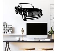 Hanah Home Élégant accessoire mural décoratif en métal, noir, 60 x 39 cm, 100% métal, 1,5 mm d'épaisseur, léger (0,985 kg), parfait pour la décoration d'intérieur moderne