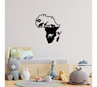 Hanah Home Élégant accessoire mural décoratif en métal, noir, 61 x 70 cm, 100% métal, 1,5 mm d'épaisseur, montage mural facile, parfait pour la décoration d'intérieur moderne