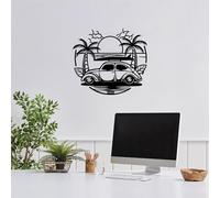 Hanah Home Élégant accessoire mural décoratif en métal, noir, 63 x 70 cm, 100% métal, 1,5 mm d'épaisseur, parfait pour la décoration d'intérieur moderne et l'art mural unique