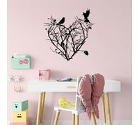 Hanah Home Élégant accessoire mural décoratif en métal, noir, 67 x 70 cm, 100% métal (1,5 mm d'épaisseur), montage mural facile, parfait pour la décoration d'intérieur moderne