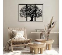 Hanah Home Élégant accessoire mural décoratif en métal, noir, 69 x 98 cm, 100% métal, 1,5 mm d'épaisseur, parfait pour la décoration d'intérieur moderne et l'art mural unique