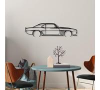 Hanah Home Élégant accessoire mural décoratif en métal, noir, 70 x 18 cm, 100% métal, 1,5 mm d'épaisseur, montage mural facile, parfait pour la décoration moderne