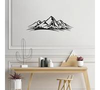 Hanah Home Élégant accessoire mural décoratif en métal, noir, 70 x 23 cm, 100% métal, 1,5 mm d'épaisseur, montage mural facile, parfait pour la décoration d'intérieur moderne