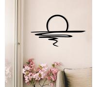 Hanah Home Élégant accessoire mural décoratif en métal, noir, 70 x 41 cm, 100% métal, 1,2 mm d'épaisseur, parfait pour la décoration d'intérieur moderne et l'art mural unique