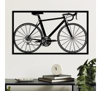 Hanah Home Élégant accessoire mural décoratif en métal, noir, 70 x 41 cm, 100% métal, 1,5 mm d'épaisseur, montage mural facile, parfait pour la décoration d'intérieur moderne
