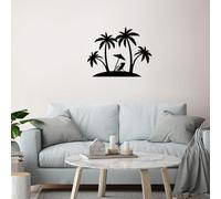 Hanah Home Élégant accessoire mural décoratif en métal, noir, 70 x 54 cm, 100% métal (1,5 mm d'épaisseur), montage mural facile, parfait pour la décoration d'intérieur moderne