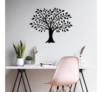 Hanah Home Élégant accessoire mural décoratif en métal, noir, 70 x 57 cm, 100% métal, 1,5 mm d'épaisseur, montage mural facile, parfait pour la décoration moderne