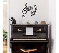 Hanah Home Élégant accessoire mural décoratif en métal, noir, 70 x 68 cm, 100% métal, 1,5 mm d'épaisseur, montage mural facile, parfait pour la décoration moderne