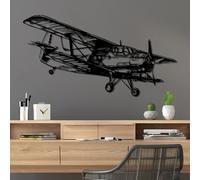 Hanah Home Élégant accessoire mural décoratif en métal, noir, 74 x 39 cm, 100% métal, 1,5 mm d'épaisseur, montage mural facile, parfait pour la décoration moderne