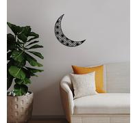 Hanah Home Élégant accessoire mural décoratif noir en métal, 49 x 46 cm, 100% métal, 1,5 mm d'épaisseur, montage mural facile, parfait pour la décoration d'intérieur moderne