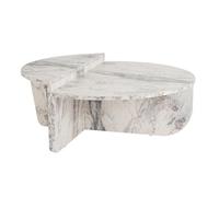 Calicosy - Lot de 2 tables basses ORION - L90 cm - Marbre
