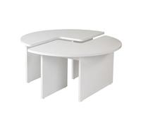 Hanah Home Élégante Table à café, Blanc Naturel, Ø 90 cm x 41 cm, 100% mélamine, épaisseur 18 mm, élégante et Fonctionnelle pour Les espaces de Vie Modernes