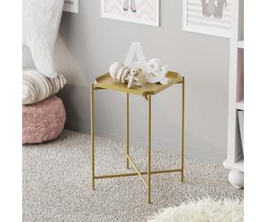 Hanah Home Élégante Table à café en métal doré, 46 x 56 x 46 cm, 100% métal Durable, Poids léger jusqu'à 3,11 kg, Parfaite pour Les Salons Modernes et la décoration élégante