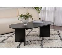 Hanah Home Élégante Table à café Noire, 119 cm x 39,8 cm x 60 cm, 100% mélamine, épaisseur 18 mm, Design Moderne pour Salon et Salon