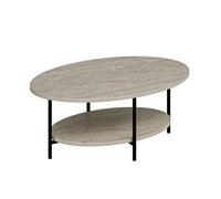 Hanah Home Élégante Table à café, Travertine, 90 x 36 x 60 cm, 100% mélaminée, épaisseur 18 mm, Design élégant en marbre pour espaces de Vie Modernes
