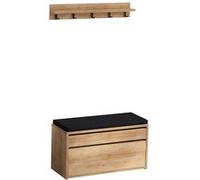 Hanah Home - Ensemble banc meuble à chaussures avec étagère Boby Chêne G