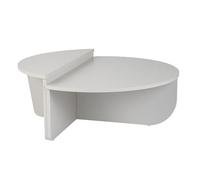 Hanah Home Ensemble de Table à café Blanc élégant (2 pièces), 100% mélamine, épaisseur 18 mm | L : 90 x 30 x 60 cm, Petit : 85 x 35 x 30 cm | Design Moderne pour Salon