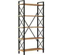 Hanah Home - Etagère en aggloméré et métal Nero Noyer G