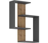 Hanah Home - Etagère murale bicolore en aggloméré Paranoid Anthracite G