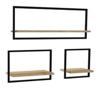 Hanah Home - Etagère murale en aggloméré Yeso (Lot de 3) Chêne G