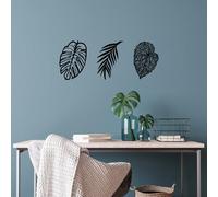 Hanah Home Lot de 3 accessoires muraux décoratifs élégants en métal - 100% métal - Épaisseur : 1,5 mm - Dimensions : 21 x 32 cm, 23 x 33 cm, 24 x 33 cm - Idéal pour la décoration d'intérieur