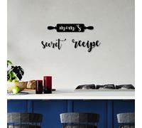 Hanah Home Lot de 3 accessoires muraux décoratifs élégants en métal noir - 33 x 20 cm - 100% métal - 1,5 mm d'épaisseur - Parfait pour la décoration d'intérieur moderne et les murs d'accentuation