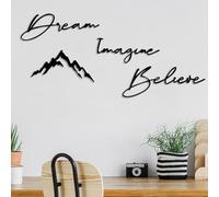 Hanah Home Lot de 4 accessoires muraux décoratifs élégants en métal noir - 100% métal - 1,5 mm d'épaisseur - Parfait pour la décoration d'intérieur et les intérieurs modernes - Design unique