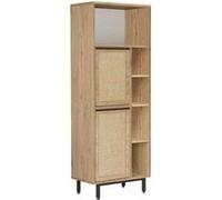 Hanah Home - Meuble de bureau en aggloméré et effet cannage Only Noyer