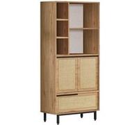 Hanah Home - Meuble de bureau en aggloméré et effet cannage Only Noyer