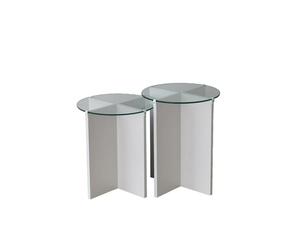 Hanah Home Nesting Table, 100% Verre trempé, Taille Unique