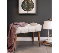 Hanah Home, New- ZEN1337, Sahne, Poufs classiques, Cadre : Bois solide