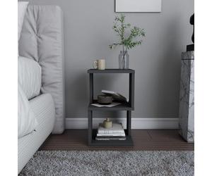 Hanah Home Scandinavian Nightstand de Nuit, Anthracite, 29,6 x 29,6 x 49,4 cm, Planche de Particules 100% mélamine, épaisseur 18 mm, Solution de Rangement élégante et Fonctionnelle