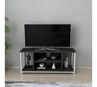 Hanah Home Support TV, mélamine, Blanc Anthracite, Taille Unique