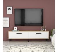 Hanah Home Support TV, mélamine, Blanc Saphir, Taille Unique