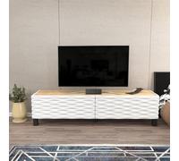 Hanah Home Support TV, mélamine, Blanc Saphir, Taille Unique
