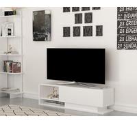 Hanah Home Support TV, mélamine, Blanc, Taille Unique