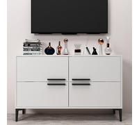 Hanah Home Support TV, mélamine, Blanc, Taille Unique