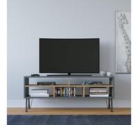 Hanah Home Support TV, mélamine, Chêne Anthracite, Taille Unique
