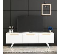 Hanah Home Support TV, mélamine, Chêne Blanc, Taille Unique