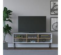 Hanah Home Support TV, mélamine, Chêne Blanc, Taille Unique