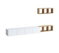 Hanah Home Support TV, mélamine, Chêne Blanc, Taille Unique