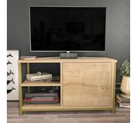 Hanah Home Support TV, mélamine, Chêne doré, Taille Unique