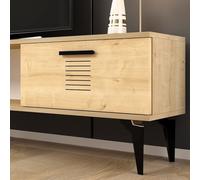 Hanah Home Support TV, mélamine, Chêne Saphir, Taille Unique