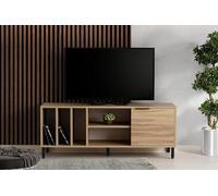 Hanah Home Support TV, mélamine, chêne, Taille Unique