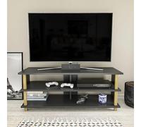 Hanah Home Support TV, mélamine, doré Anthracite, Taille Unique