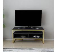 Hanah Home Support TV, mélamine, doré Anthracite, Taille Unique