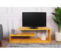 Skye Decor, Zigzag - Yellow, Table de télévision, Jaune, 100 % PANNEAUX DE SPANCE REVÊTUES DE MÉLAMINE, 120 x 30 x 40 cm